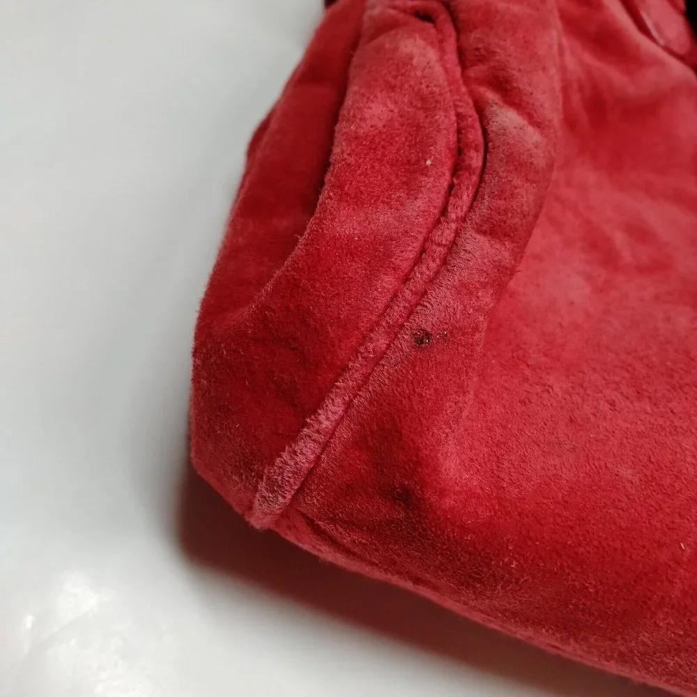 LOEWE Shoulder Bag Red Suede Leather - Picture 6 of 9